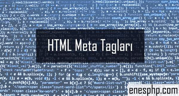 HTML Meta Tagları