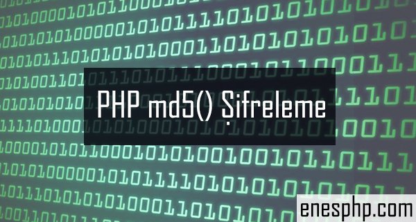 PHP ile Md5 Şifreleme