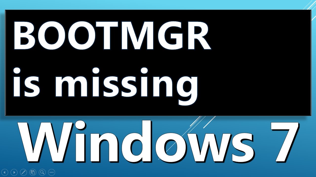 Windows “bootmgr is missing” Hatası Çözümü